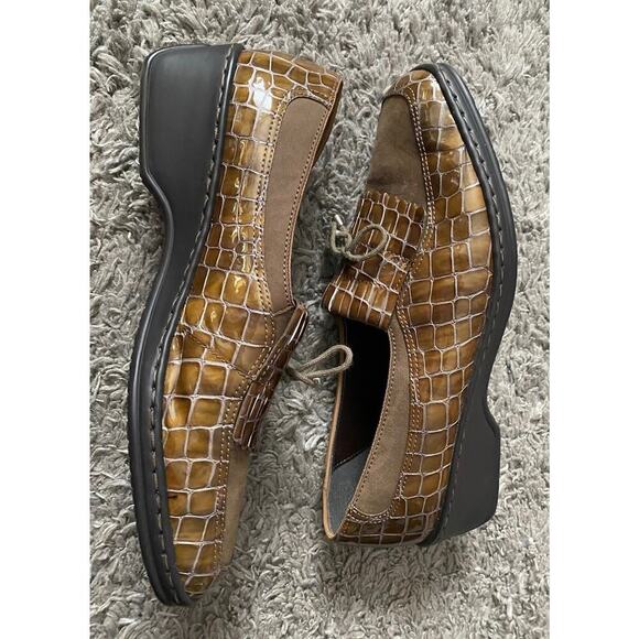 ARA Naturform Slip-On Comfort Shoe Brown/Green Croco Embossed US 7.5 G - Picture 7 of 12